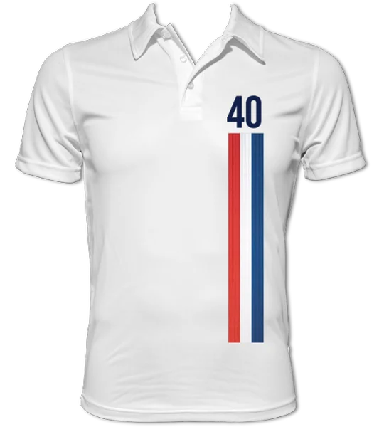 Escape to Victory 40th Anniversary White Short-Sleeved Polo Shirt