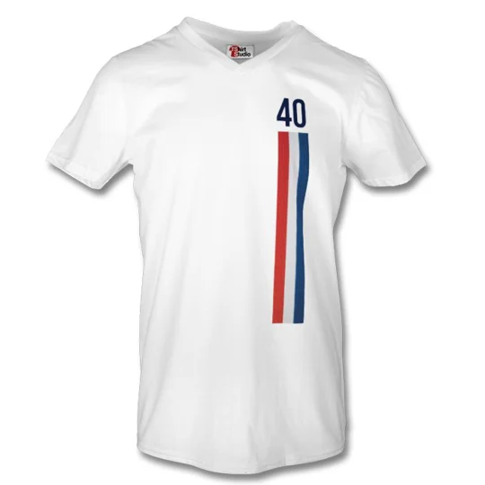 Escape To Victory 40th Anniversary V-Neck T-Shirt White – Classic Football Film Tribute