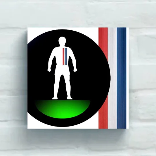 Escape to Victory Football Figure Art Canvas Print – 20 x 20in Vintage Football Movie Wall Art
