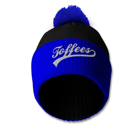 Toffees Vintage Bobble Hat | Everton-Inspired Embroidered Retro-Style Beanie