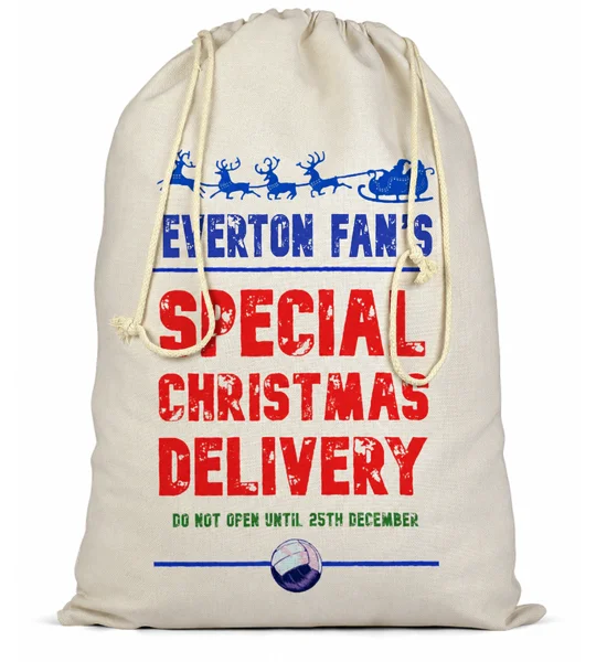 Everton Fans Christmas Football Delivery Santa Sack