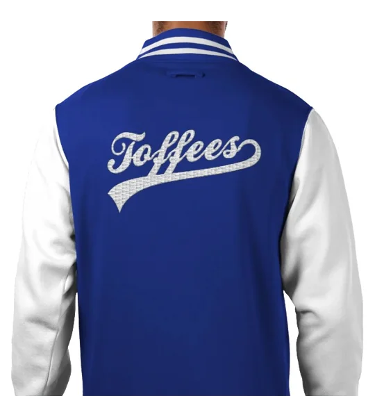 Everton-inspired Toffees vintage-style embroidered varsity jacket