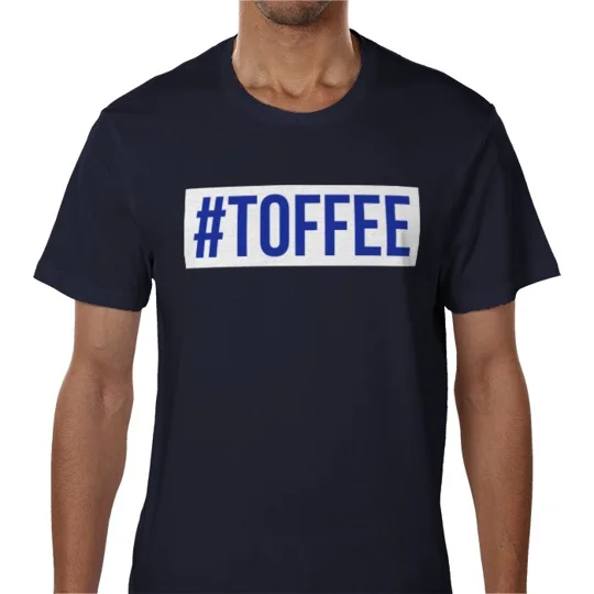 Toffee Hashtag T-Shirt blue Everton-inspired football fan tee