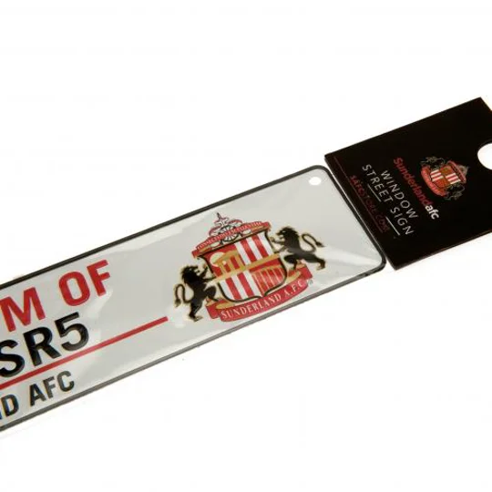 Sunderland Metal Window Sign