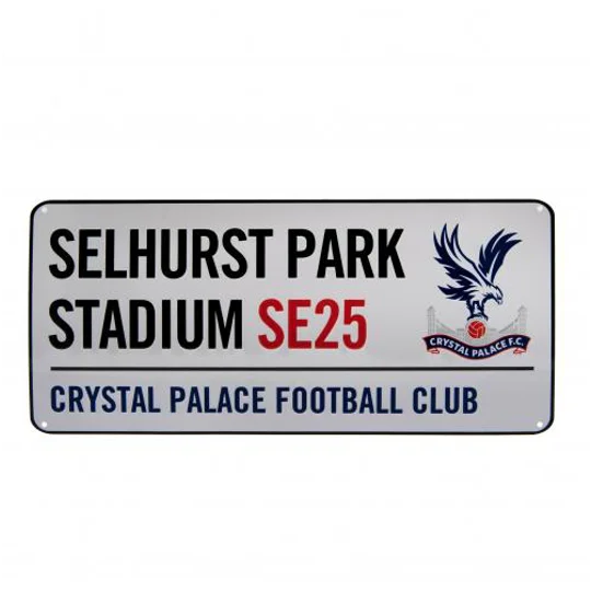 Crystal Palace FC White Street Sign | official licensed product