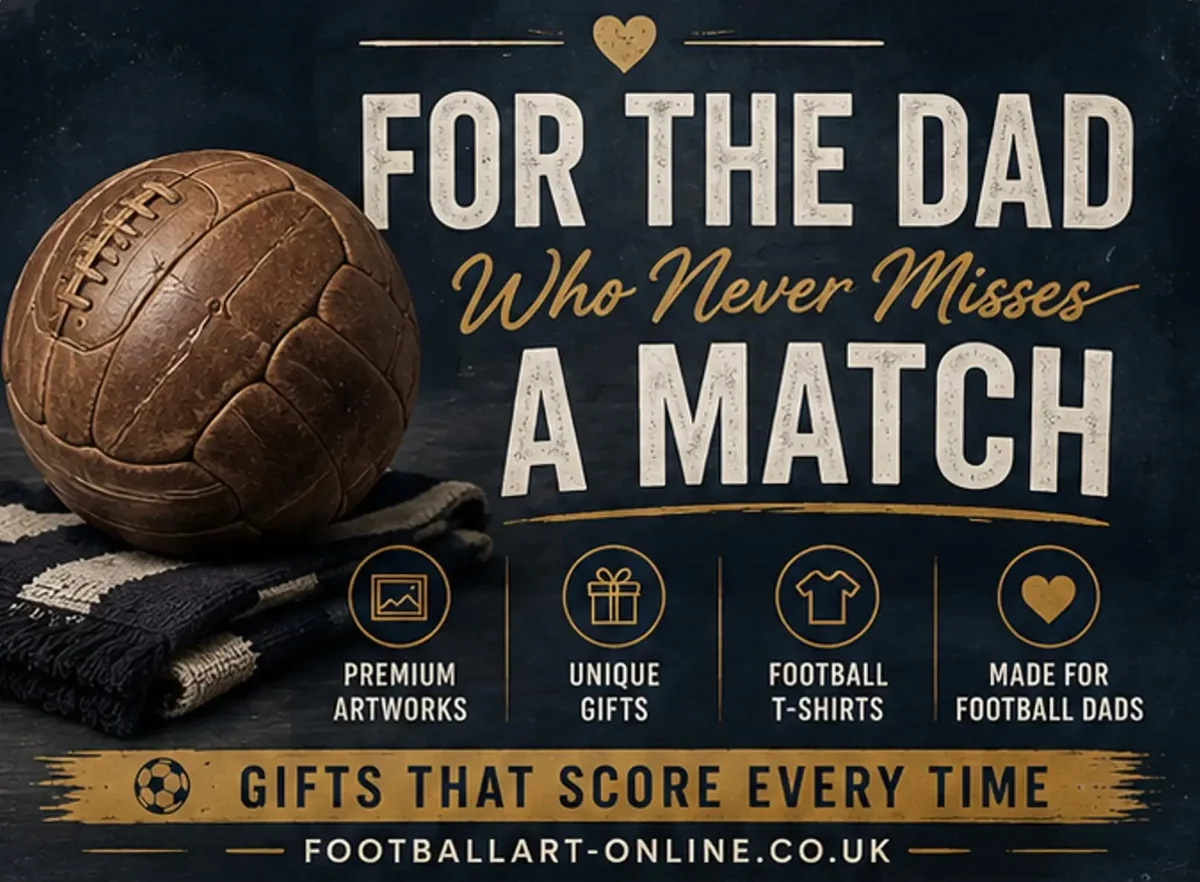 Unique Football Father’s Day Gift Ideas in the UK: Football Art, Prints, T-Shirts & More
