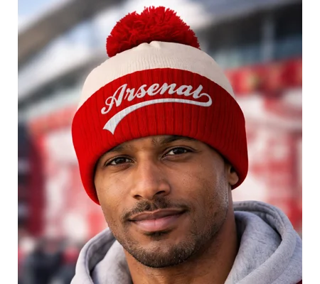 Arsenal Embroidered Retro-Style Bobble Hat