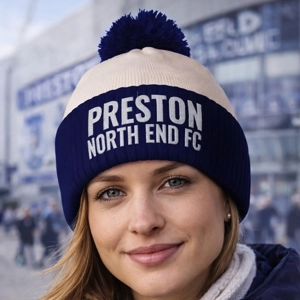 Preston Embroidered Retro-Style Football Bobble Hat
