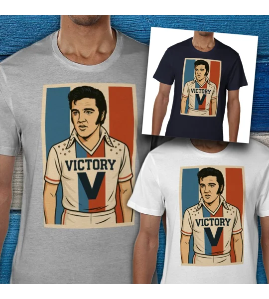 Escape to Victory Elvis Grey T-shirt
