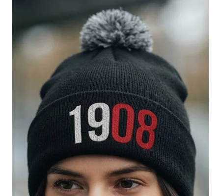 Feyenoord-Inspired 1908 Retro-Style Embroidered Bobble Hat