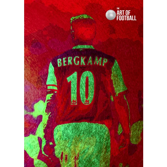 Arsenal Dennis Bergkamp Iconic Football Poster | Soccer Wall Art