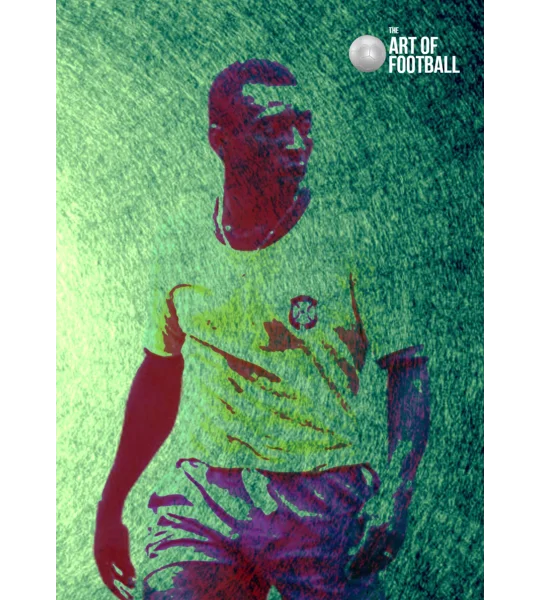 Brazil Pele Iconic Legend Retro Digital Print