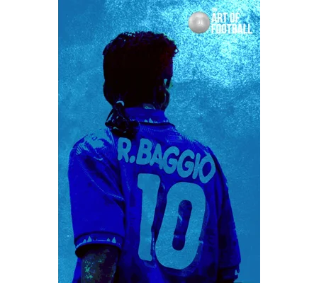 Italy Roberto Baggio Iconic Legend Poster