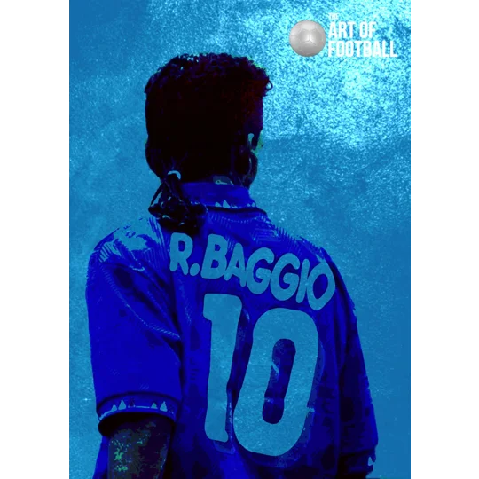Italy Roberto Baggio Iconic Legend Poster