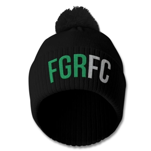 Forest Green Embroidered Retro-style Bobble Hat