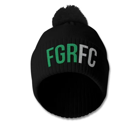 Forest Green Embroidered Retro-style Bobble Hat