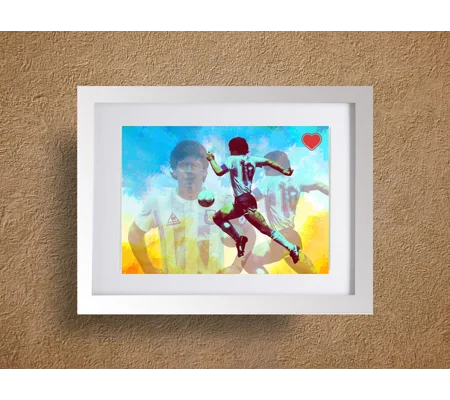 Argentina Diego Maradona Iconic Pop-art Framed Print