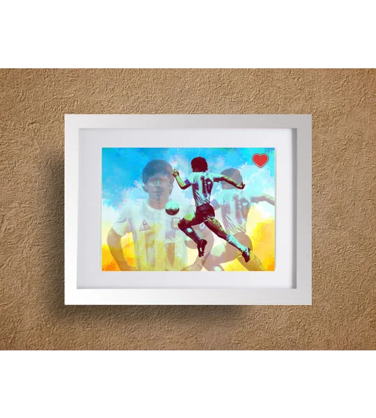 Argentina Diego Maradona Iconic Pop-art Framed Print