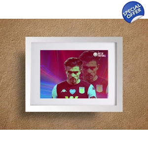 Aston Villa Jack Grealish Pop-art Framed Print