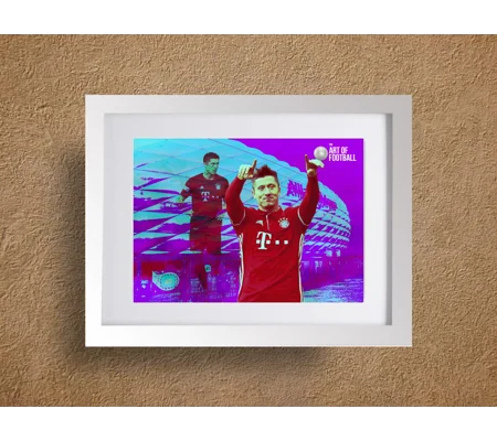 FC Bayern Munich Robert Lewandowski Pop-art Framed Print