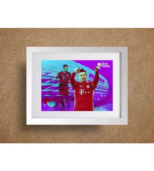 FC Bayern Munich Robert Lewandowski Pop-art Framed Print