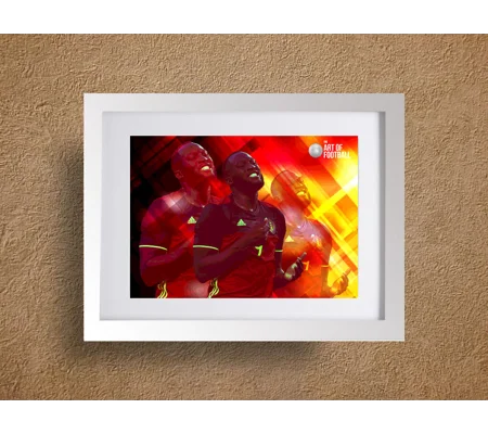 Belgium Romelu Lukaku Pop-art Framed Print