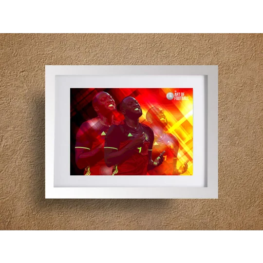 Belgium Romelu Lukaku Pop-art Framed Print