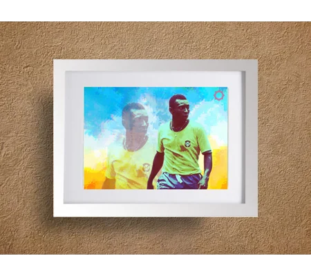 Brazil Pele Iconic Pop-art Framed Print