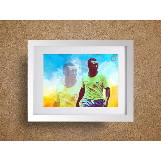 Brazil Pele Iconic Pop-art Framed Print