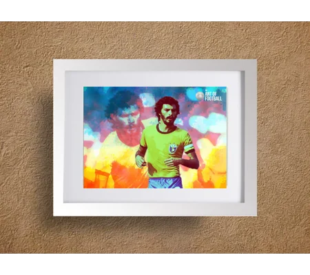 Brazil Socrates Iconic Pop-art Framed Print