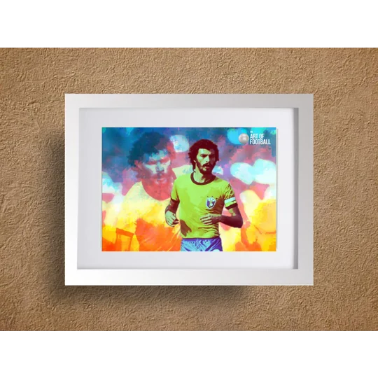Brazil Socrates Iconic Pop-art Framed Print