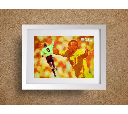 Cambridge United Fc Dion Dublin Iconic Legend Pop-art Framed Print