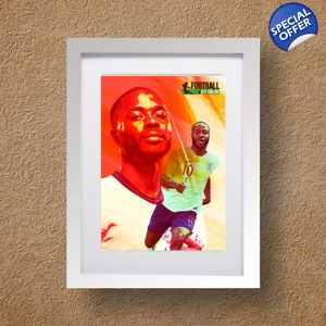 England Raheem Sterling Abstract Style Framed Print