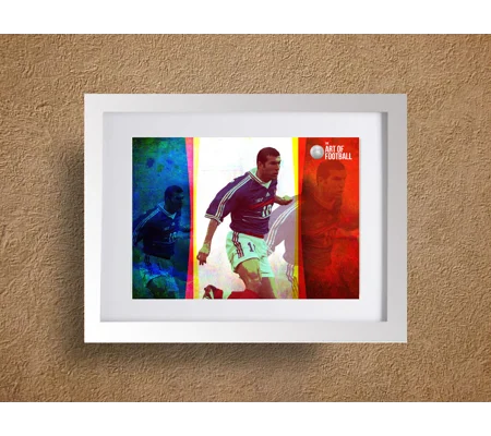 France Zinedine Zidane Legend Pop-art Framed Print