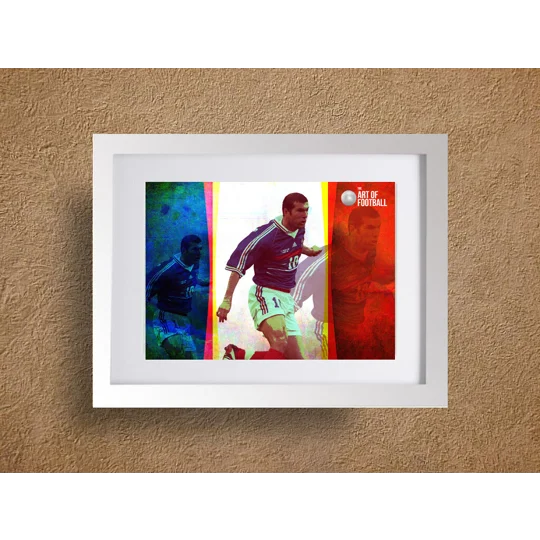 France Zinedine Zidane Legend Pop-art Framed Print