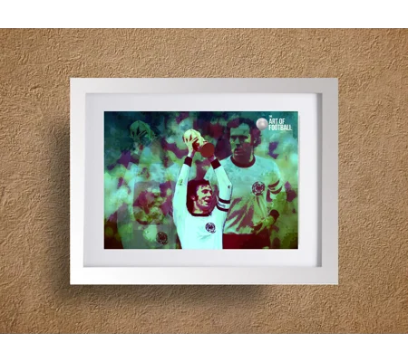 Germany Franz Beckenbauer Iconic World Cup Retro Framed Print