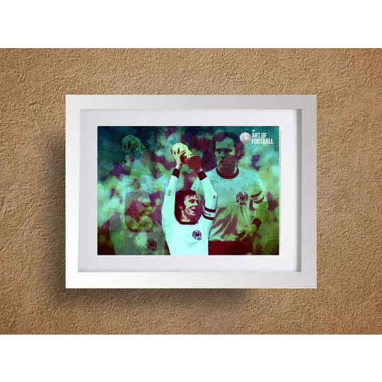Germany Franz Beckenbauer Iconic World Cup Retro Framed Print