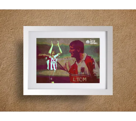 Iconic Lincoln Grant Brown Framed Football Wall Art