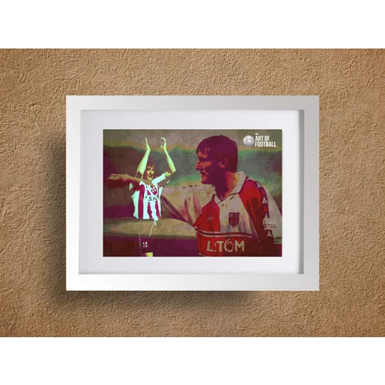 Iconic Lincoln Grant Brown Framed Football Wall Art