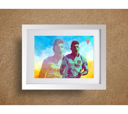Manchester City Fc Legend Sergio Aguero Pop-art Framed Print