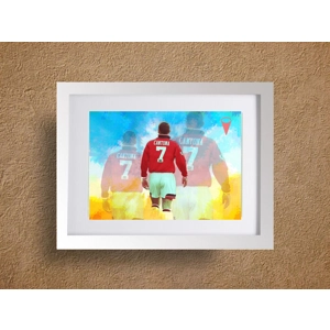 Manchester United Fc Legend Eric Cantona Pop-art Framed Print