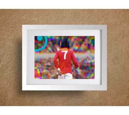 Manchester United Fc Legend George Best Iconic No. 7 Framed Print