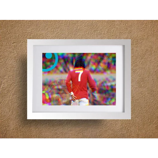 Manchester United Fc Legend George Best Iconic No. 7 Framed Print
