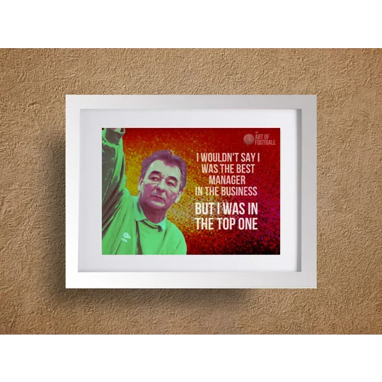 Nottingham Forest Brian Clough Quote Pop-art Framed Print