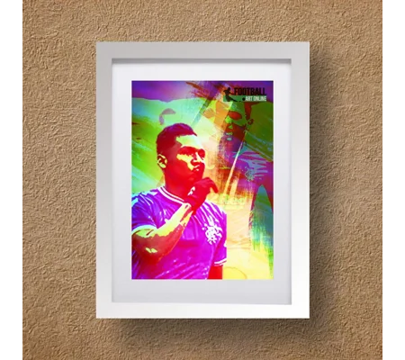 Rangers FC Alfredo Morelos Pop-Art Framed Print