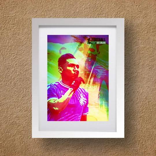 Rangers FC Alfredo Morelos Pop-Art Framed Print
