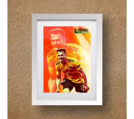 Wales Aaron Ramsey Euro 2020 Celebration Framed Print