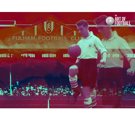 Fulham Fc Legend Johnny Haynes Retro Style Digital Print