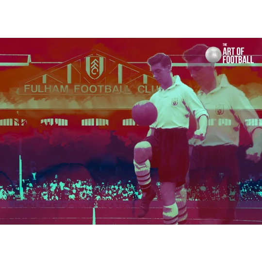 Fulham Fc Legend Johnny Haynes Retro Style Digital Print