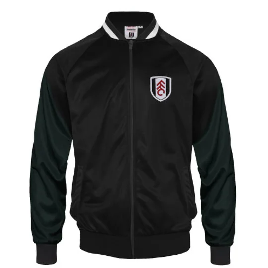Fulham FC retro style track jacket with woven FFC club crest